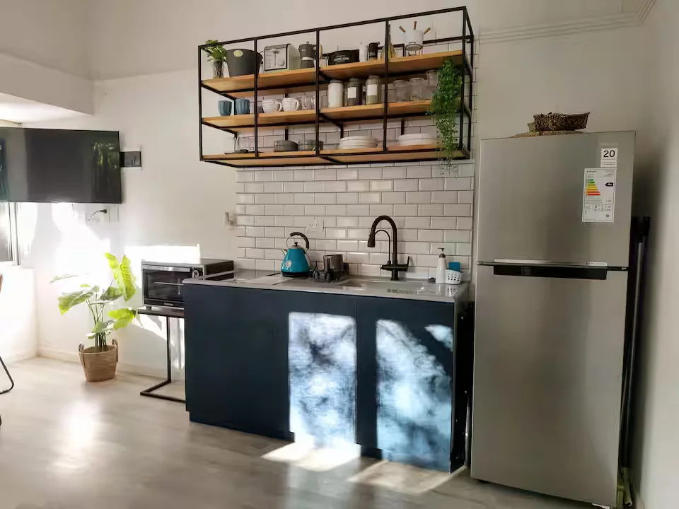 Cocina de HOVY con vista al parque